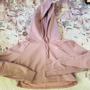 Gymshark pink cropped hoodie